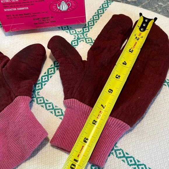 Vintage Gleamit Silver Polishing Mitts in Original Box Used Condition - Picture 10 of 12